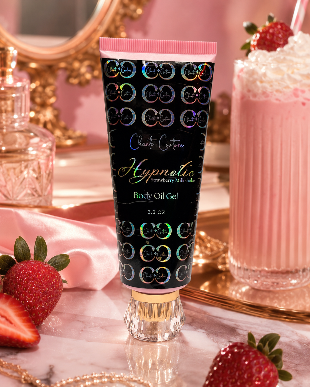Hypnotic Strawberry Milkshake Body Oil Gel