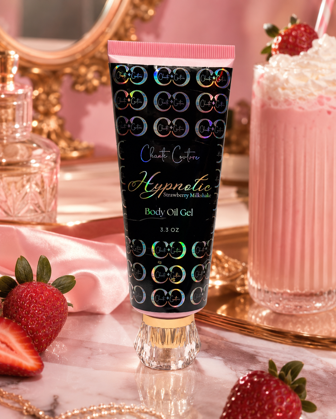 Hypnotic Strawberry Milkshake Body Oil Gel